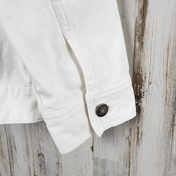 JM Collections Embellished Denim Jacket  White Size 14 - Picture 8 of 12